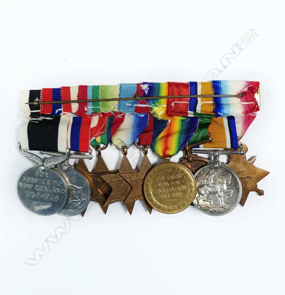 A ten-medal group from WWI and WWII, Image 1++