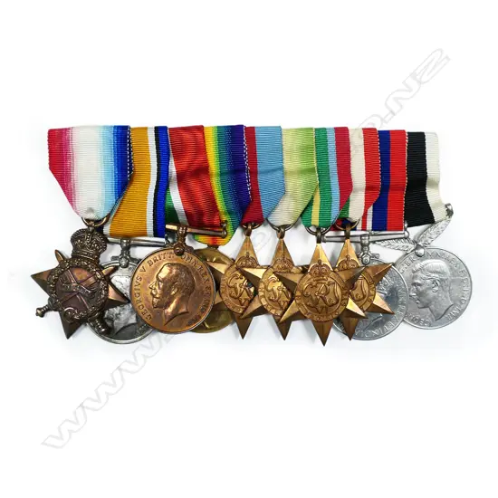 A ten-medal group from WWI and WWII,