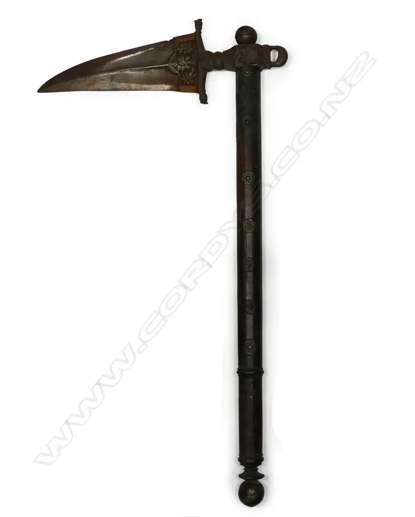 A 19thC Indian zaghnal axe, Image 1++