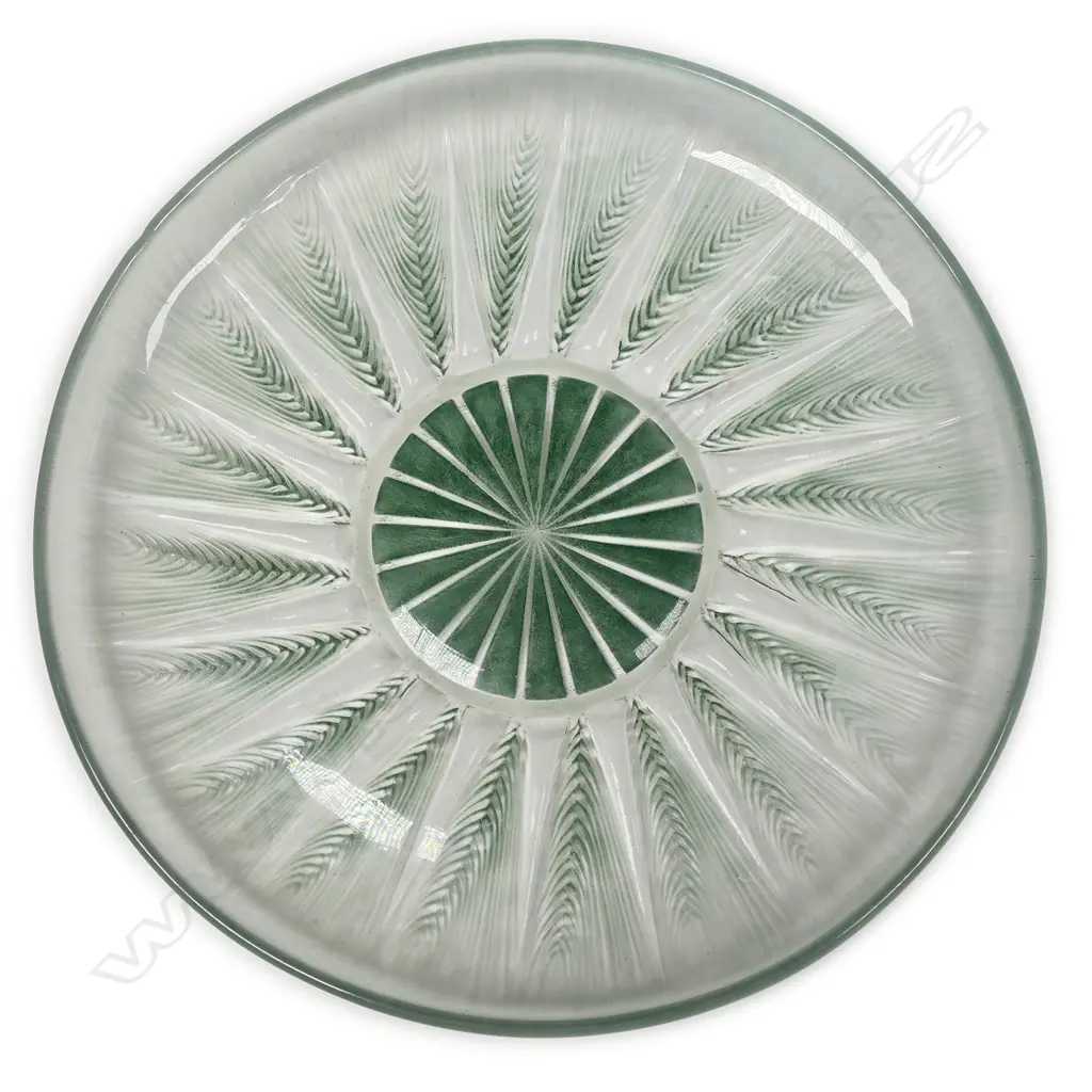Rene Lalique clear glass ‘Wheatsheaf’ plate c.1935, Image 1++
