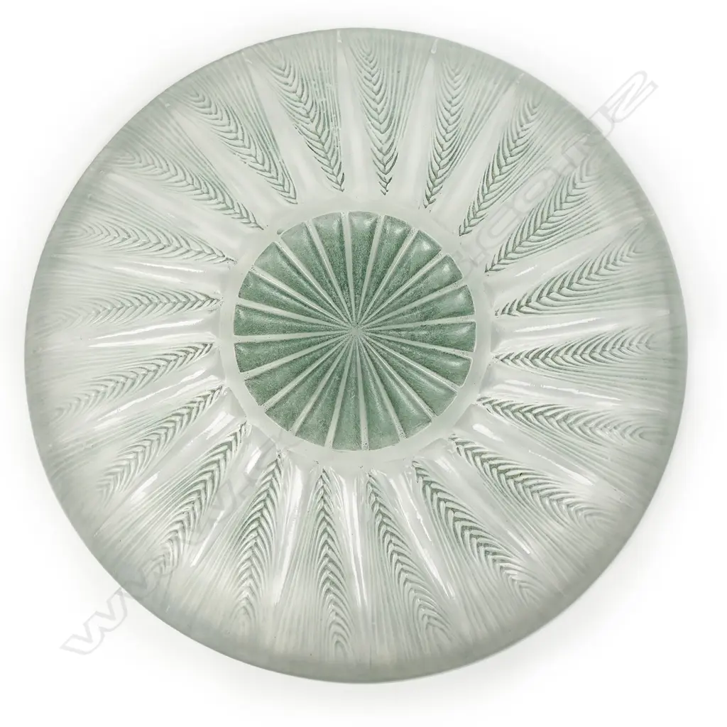 Rene Lalique clear glass ‘Wheatsheaf’ plate c.1935, Image 1++