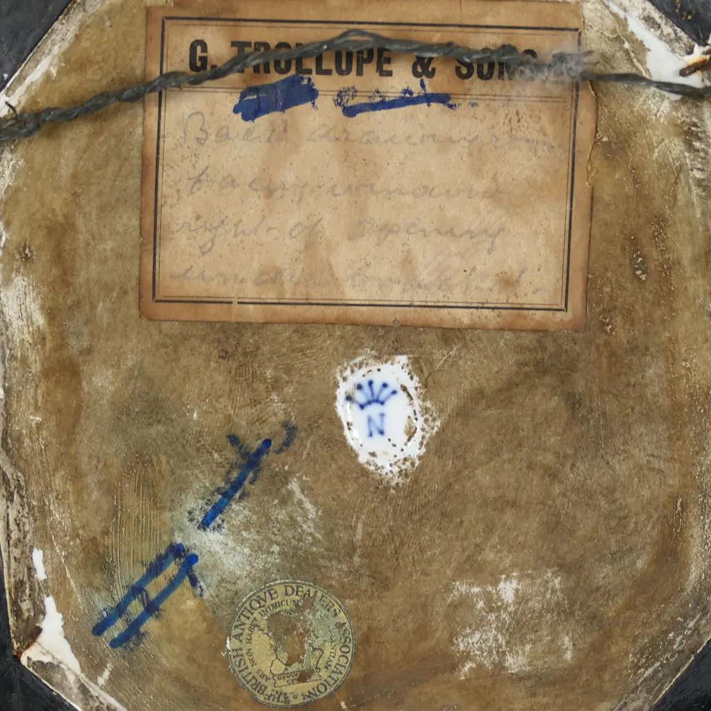 A pair of 19thC Naples Porcelain octagonal plaques, Image 1++