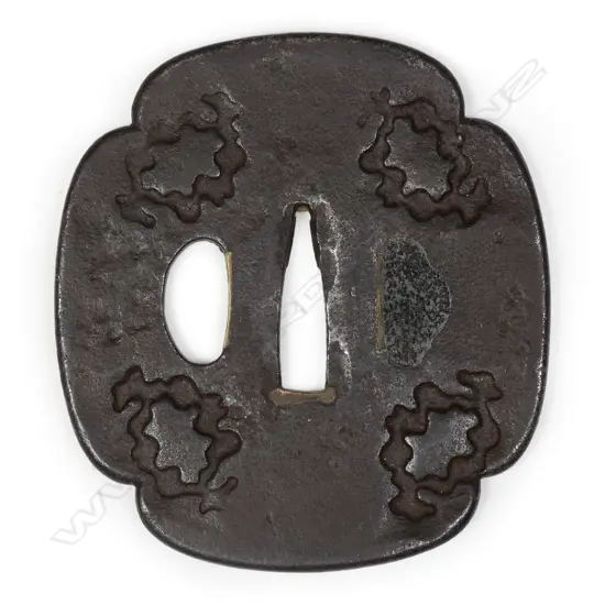A 17thC early Edo period iron tsuba,
