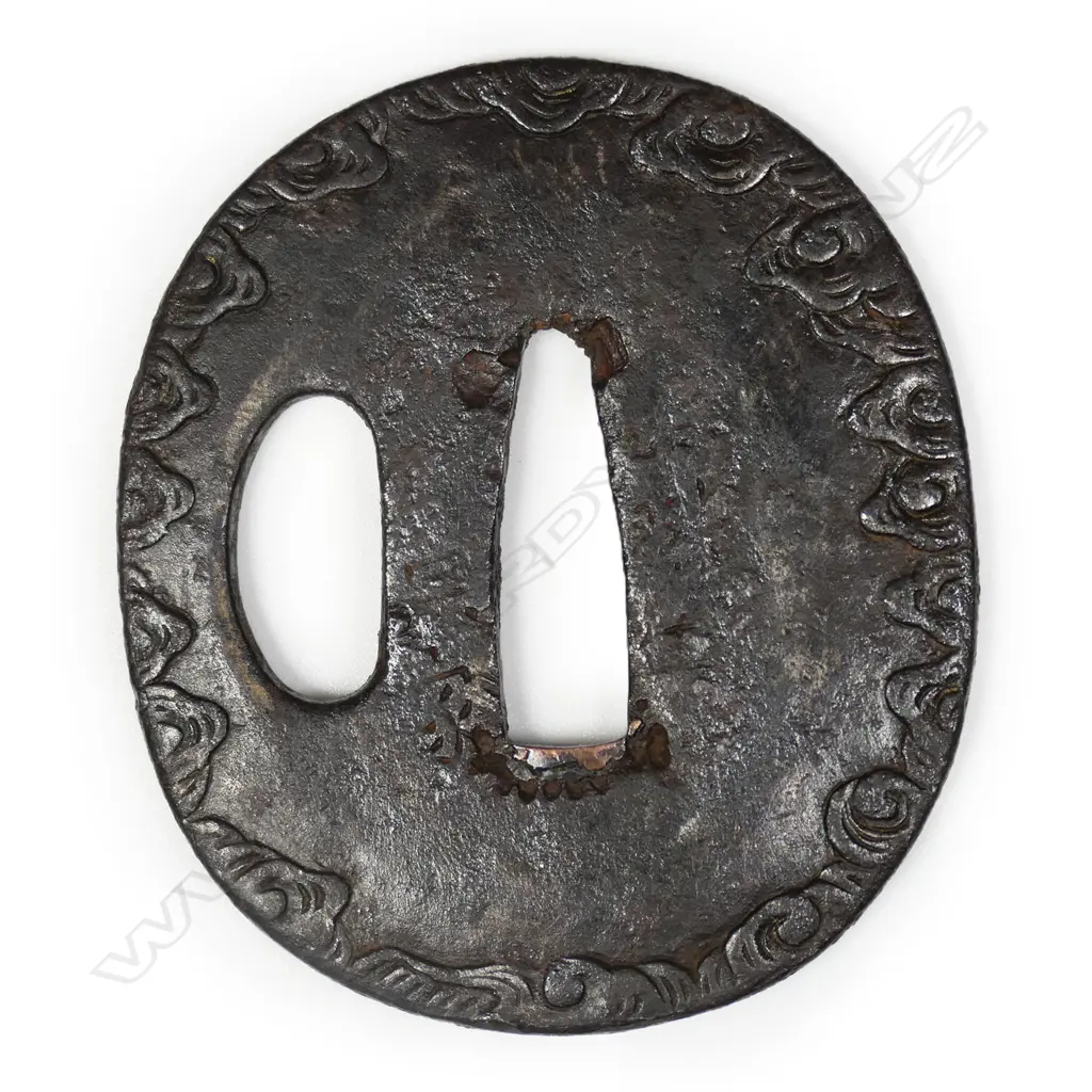 A 16thC late Muromachi period iron tsuba, Image 1++