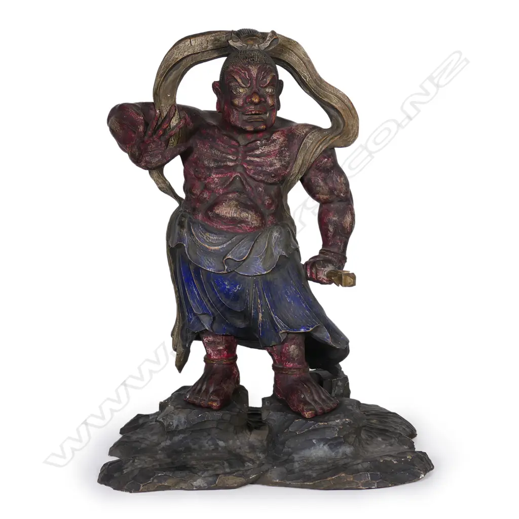 A vintage wooden figure of Jingang Lishi Nio (protector of the Buddhist faith), Image 1++