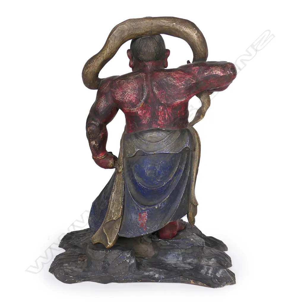 A vintage wooden figure of Jingang Lishi Nio (protector of the Buddhist faith), Image 1++