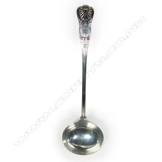 A William IV silver ladle,