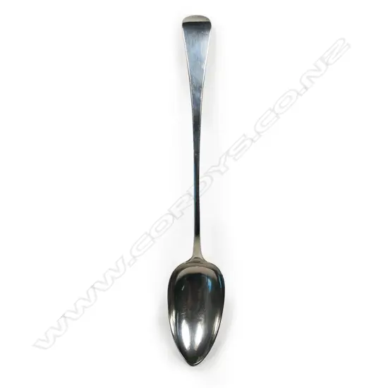 A George III silver pie spoon,