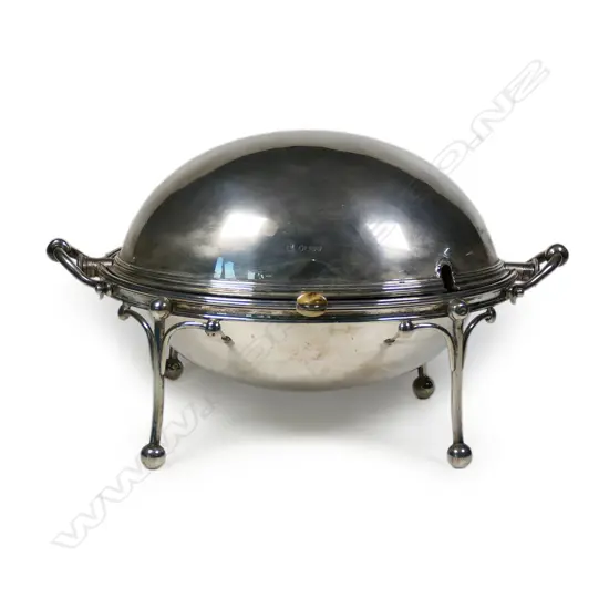 A Victorian silver two handled bacon/vegetable warmer,