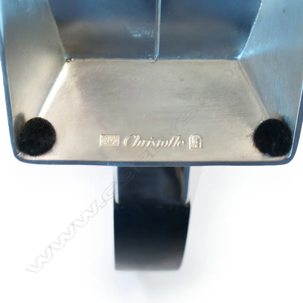 A stylish French Christofle Art Deco design silver-plated four-piece tea service, Image 1++