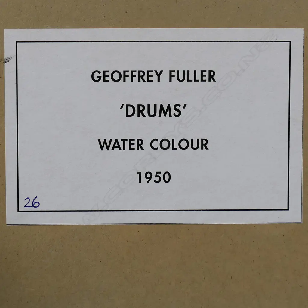 Geoffrey F. Fuller (NZ 1925-2011) 'Drums', Image 1++