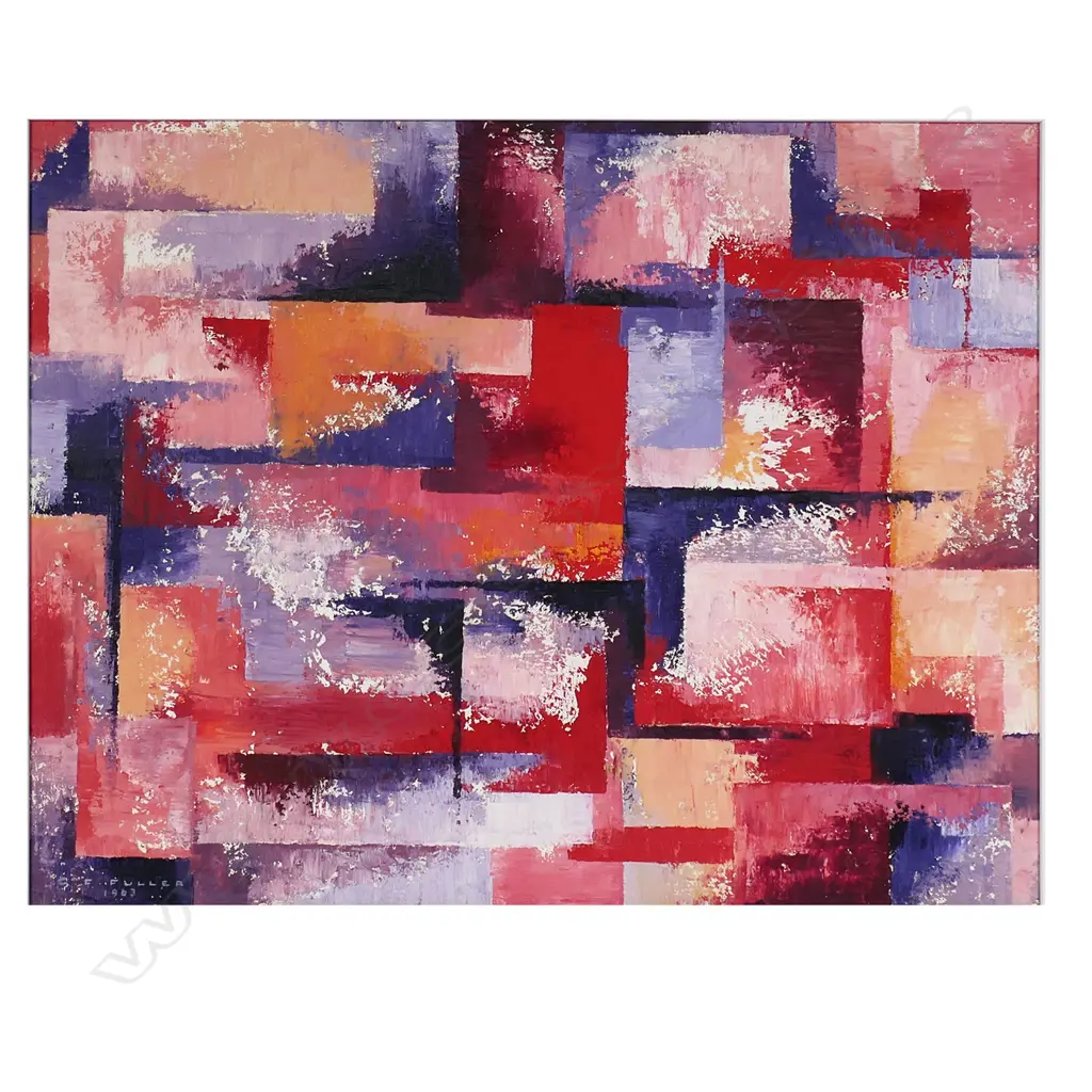Geoffrey F. Fuller (NZ 1925-2011) 'Pink Abstract', Image 1++