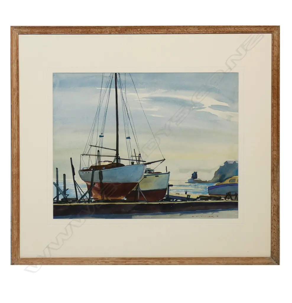 Geoffrey F. Fuller (NZ 1925-2011) 'Moncks Bay Christchurch', Image 1++