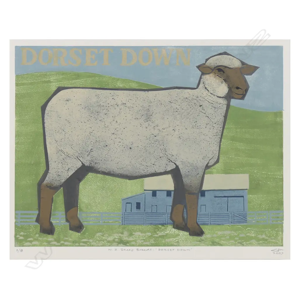 Geoffrey F. Fuller, (NZ 1925-2011) 'Dorset Down', Image 1++