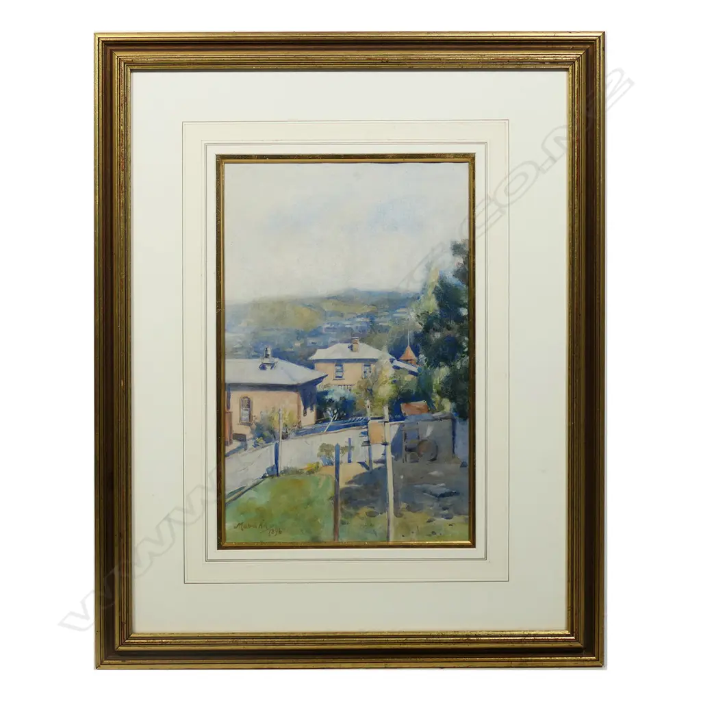 Mabel Hill (1872-1956) untitled light and backyard shadows, Image 1++