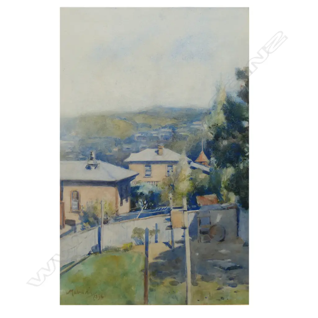 Mabel Hill (1872-1956) untitled light and backyard shadows, Image 1++