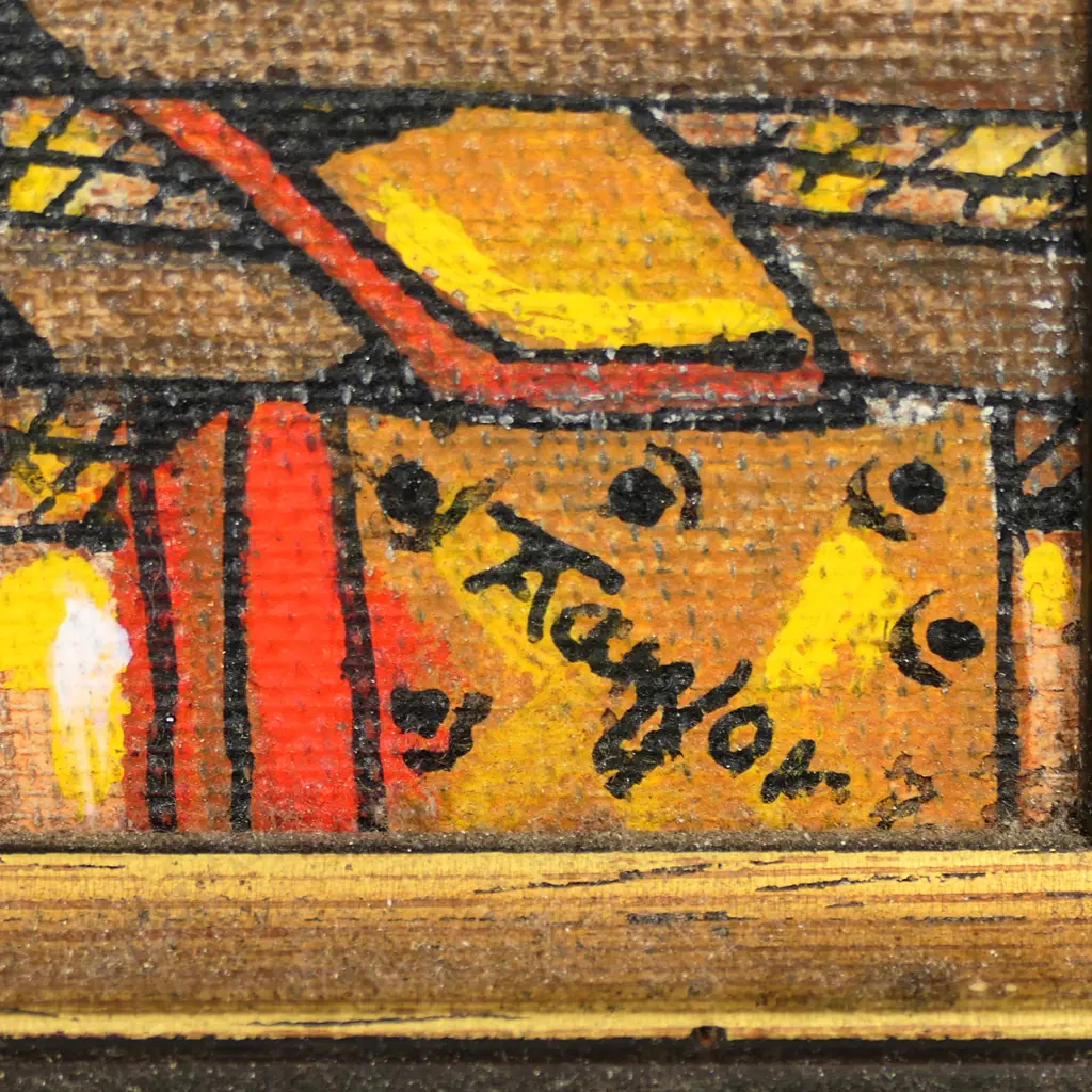 Alan Taylor (NZ 1933-2016) Chinese Prisoner of War camp (interior of barracks), Image 1++