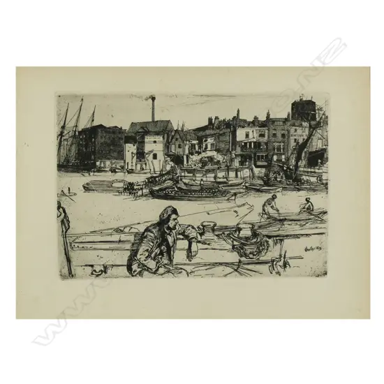 James McNeill Whistler (US/UK 1834-1903) 'Black Lion Wharf',