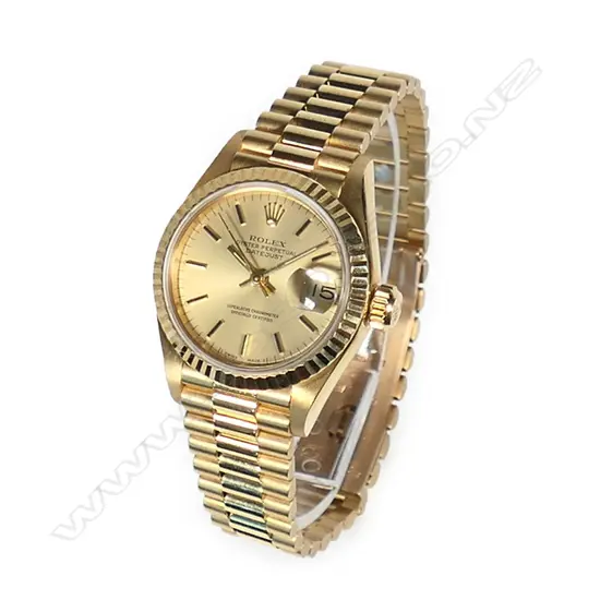 Lady's Rolex Oyster Perpetual Datejust full 18ct gold wristwatch,