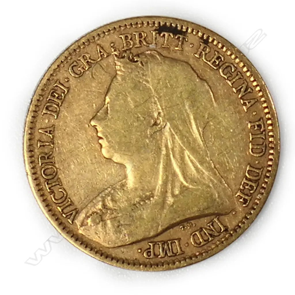 A Victorian 1893 gold half Sovereign coin, Image 1++