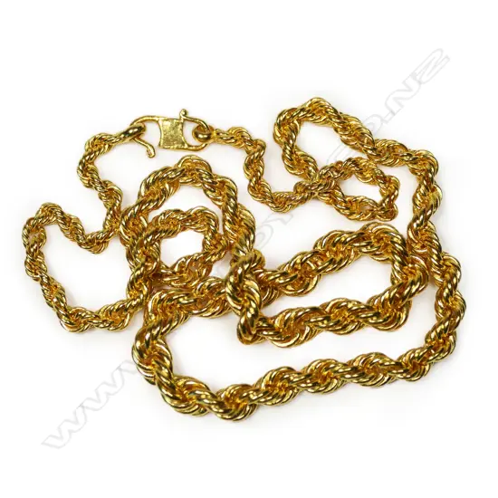 A 23ct gold graduated link chain,