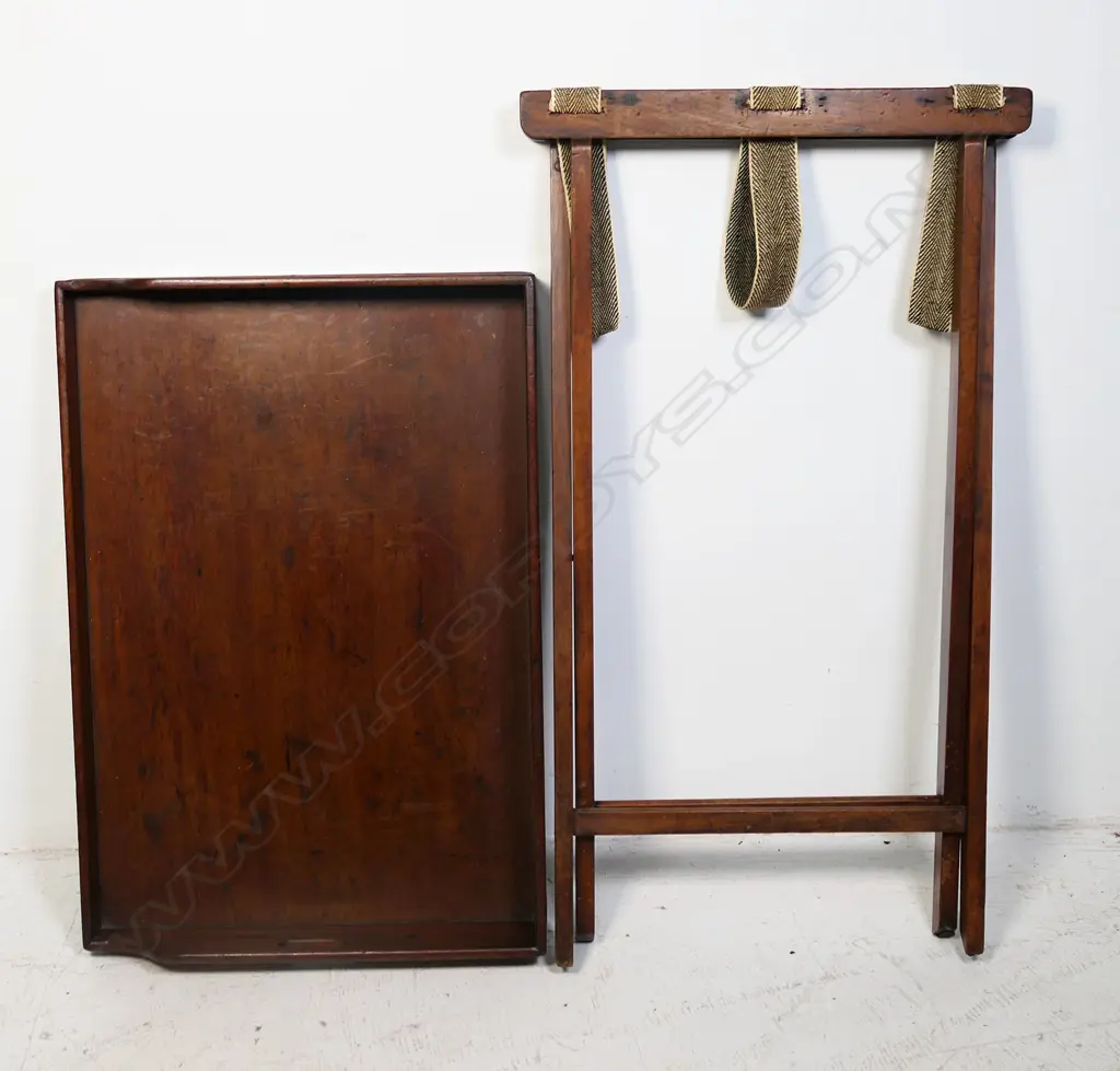 An antique mahogany butlers tray top table, Image 1++