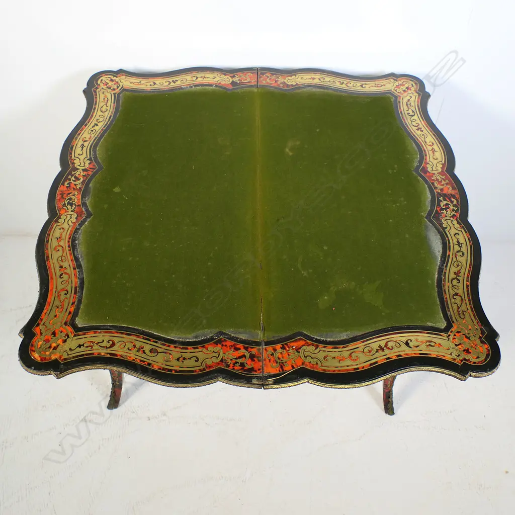 An impressive 19thC French boulle games table, Image 1++