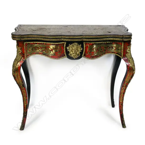 An impressive 19thC French boulle games table,