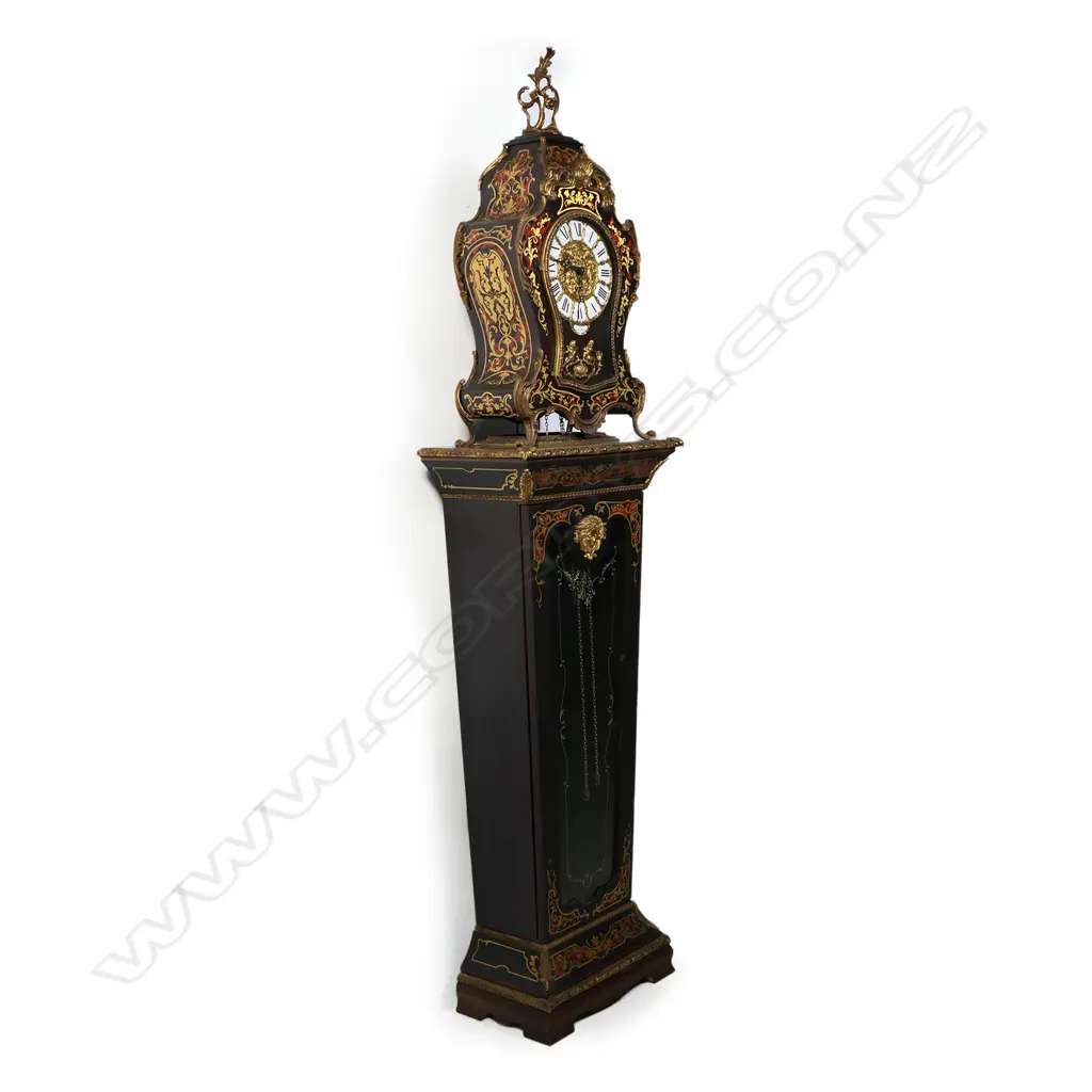 A 20thC Italian boulle style clock on stand, Image 1++