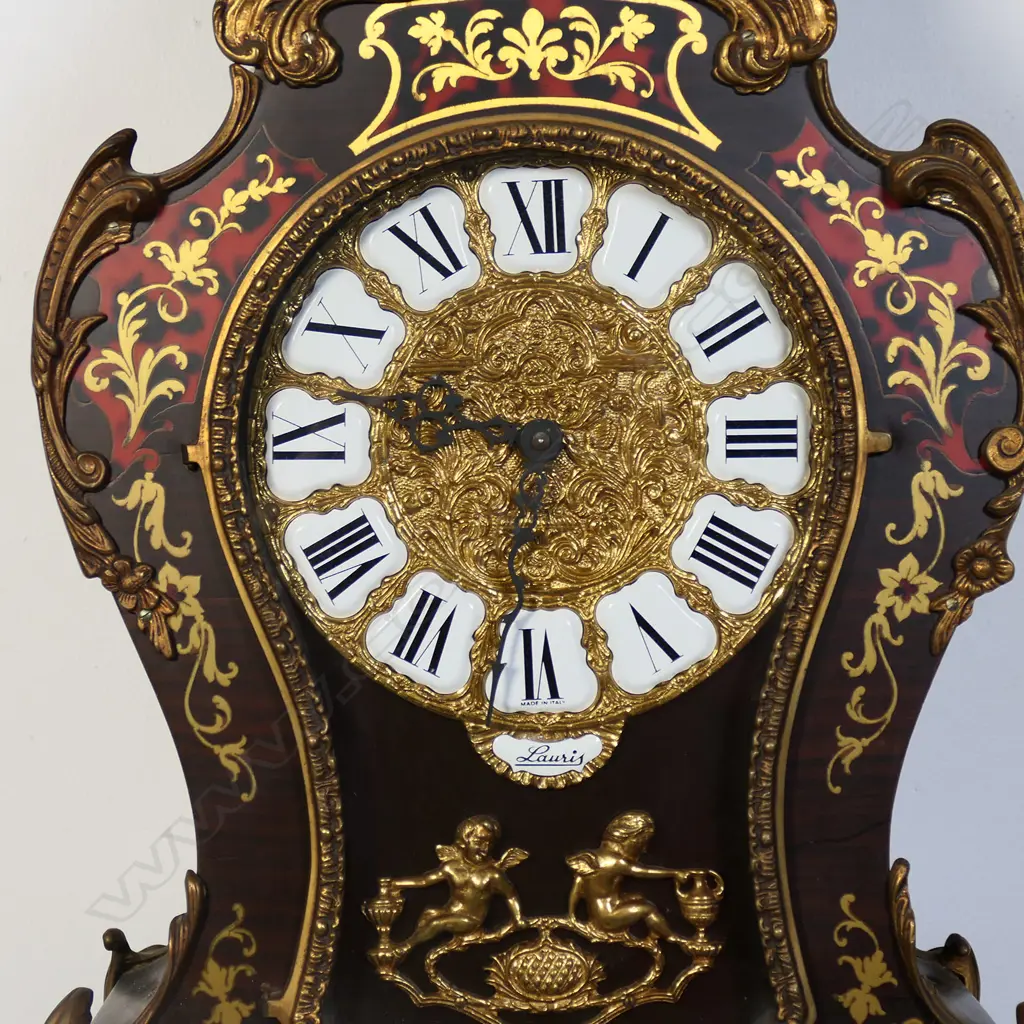 A 20thC Italian boulle style clock on stand, Image 1++