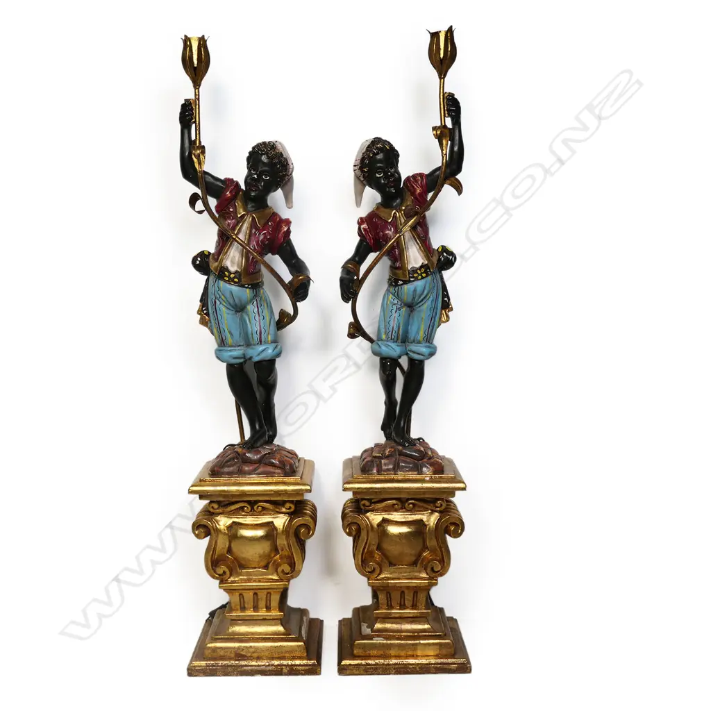 A pair of blackamoor floor lamps, Image 1++