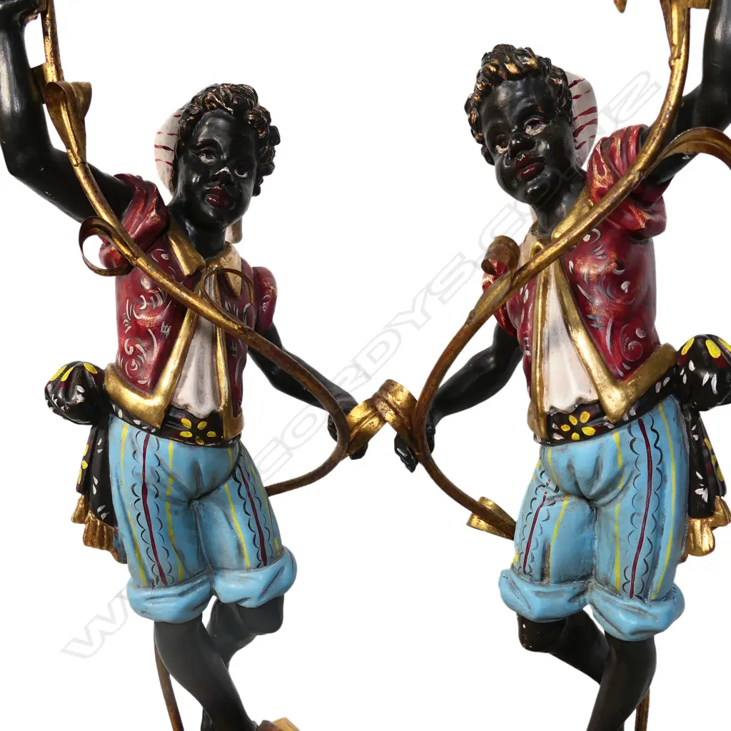 A pair of blackamoor floor lamps, Image 1++