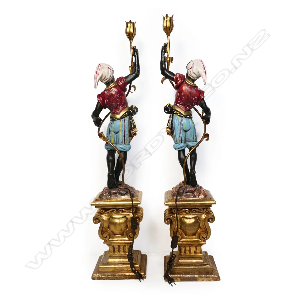 A pair of blackamoor floor lamps, Image 1++