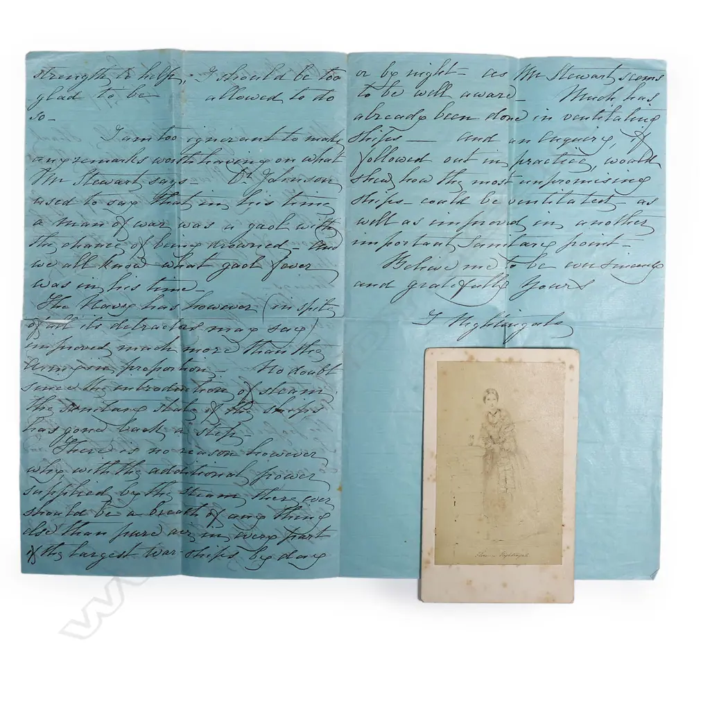 A rare Florence Nightingale (1820-1910). signed 'F Nightingale' hand written letter, Image 1++