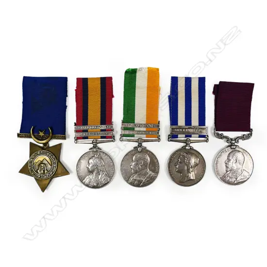 A 19thC five medal group named to 5421. S.S. CR. MR. H. BLANCHARD. A.S.C.,