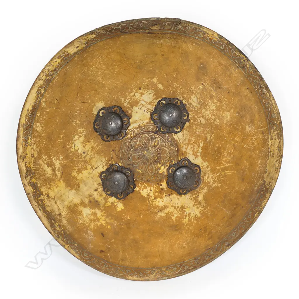 An antique North Indian Dahl animal hide shield, Image 1++