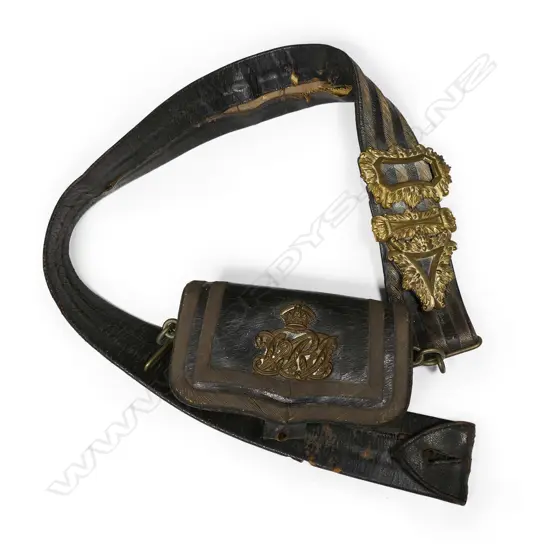 A Victorian Hobsons & Sons officer's belt and ammo pouch,