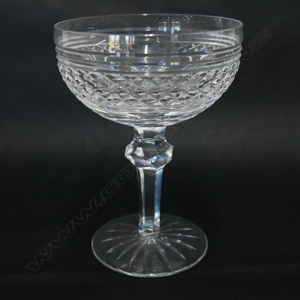 A set of eight Waterford crystal champagne coupes, Image 1++