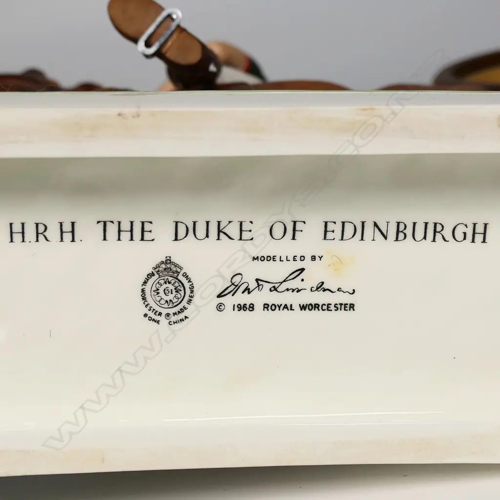A Royal Worcester figurine of polo playing H.R.H. Duke of Edinburgh, Image 1++