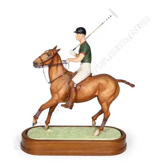A Royal Worcester figurine of polo playing H.R.H. Duke of Edinburgh,
