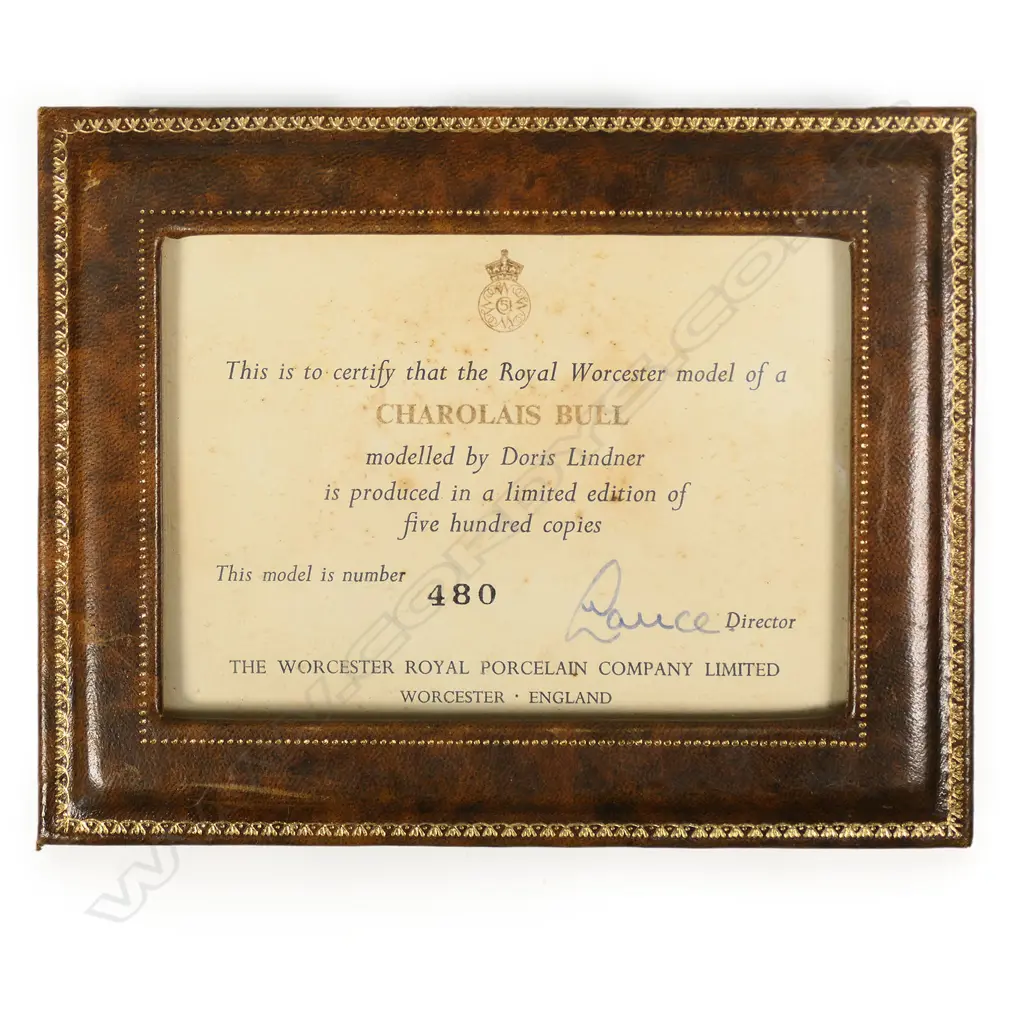 A Royal Worcester figure of a Charolais Bull, Image 1++