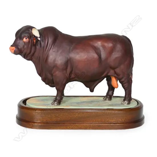 A Royal Worcester figurine of a Santa Gertrudis Bull,