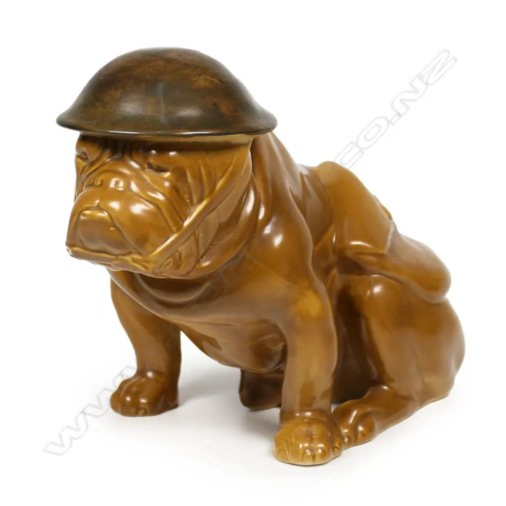 A Royal Doulton WWI period khaki bulldog, Image 1++