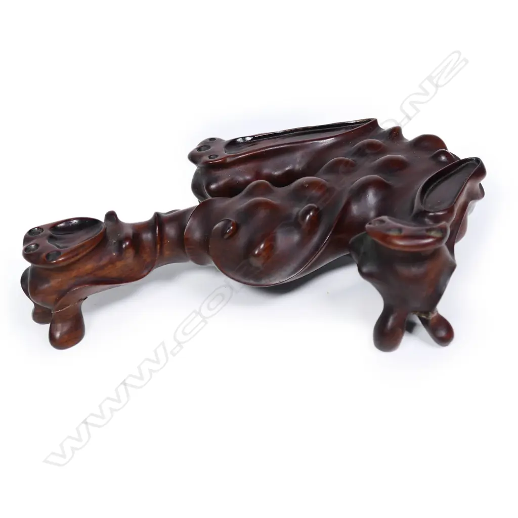 A characterful 19thC Japanese bronze shishi koro, Image 1++