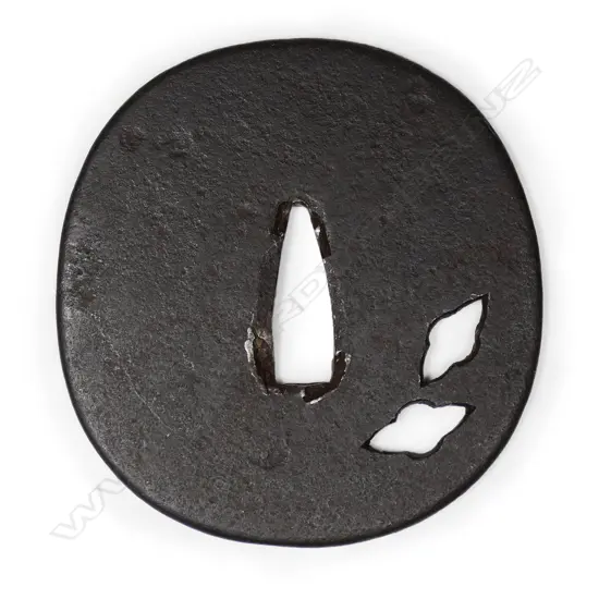 A large iron Muromachi period armorer's tsuba c.1500,