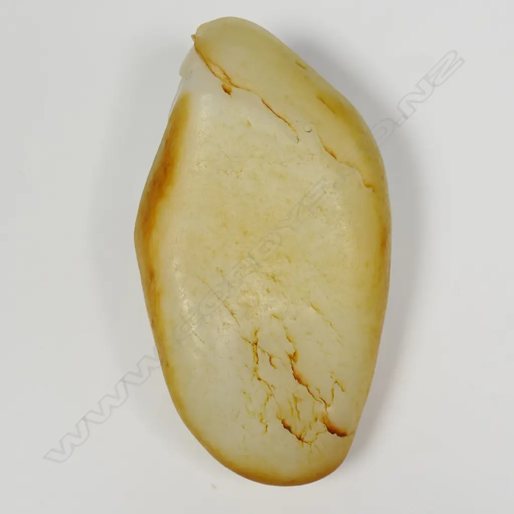 A quality Chinese hetian white jade bolder carving of Caishen the treasure God, Image 1++