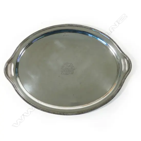 An early 20thC silver banquet tray,