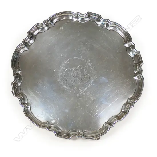 A George II silver salver,