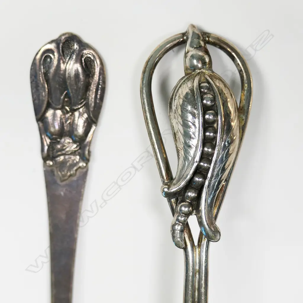Four Canadian sterling silver cutlery items by Carl Poul Petersen, Image 1++