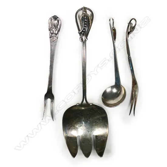 Four Canadian sterling silver cutlery items by Carl Poul Petersen,